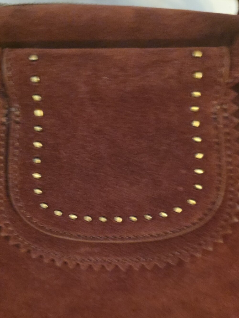 HOBO Chocolate Brown Suede Embroidered Shoulder Bag - Picture 8 of 10